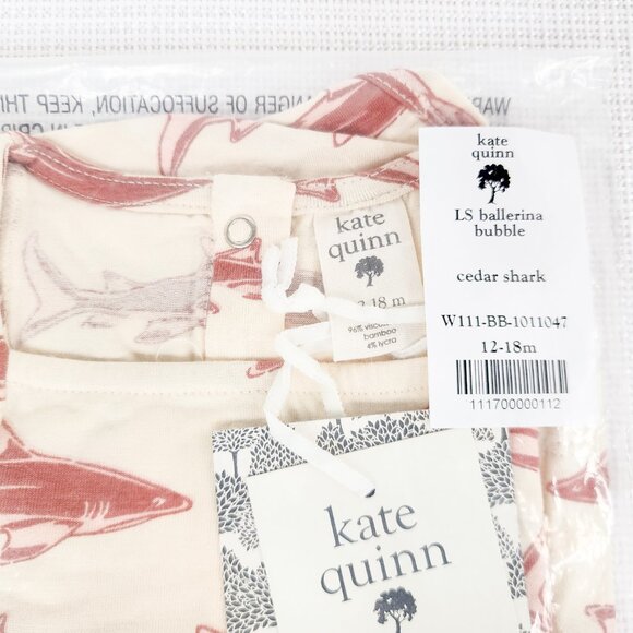 Kate Quinn LS Long Sleeve Ballerina Bubble Cedar Shark 12-18 Months Bamboo New - Picture 8 of 16